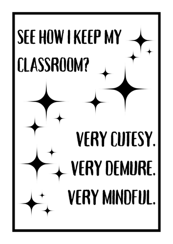 Very Demure Classroom Poster