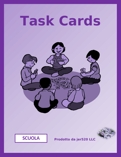 Scuola (School in Italian) Task Cards