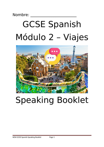 Spanish EDEXCEL 2024 Module 2 - Speaking Booklet