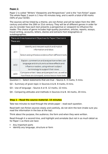 GSCE AQA English Language Paper 2 Guide