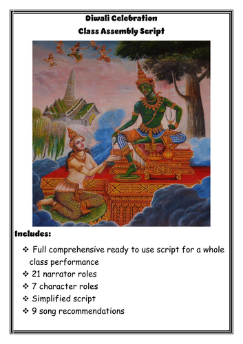 Diwali:  Festival of Light  Class Assembly Show Script - Ready to Use