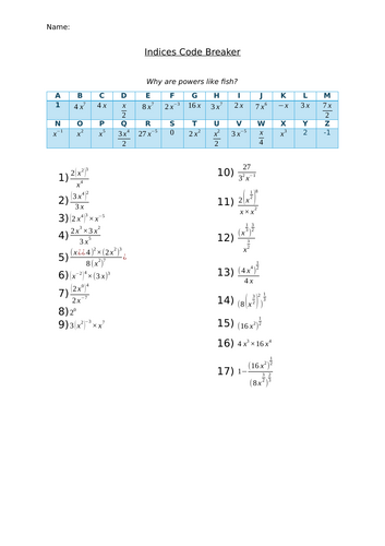 N5 Indices Code Breaker