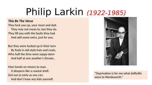 Philip Larkin - Wild Oats