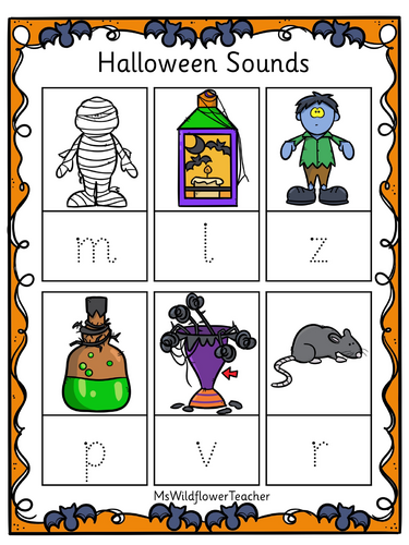 Halloween Phonics Initial Sounds EYFS