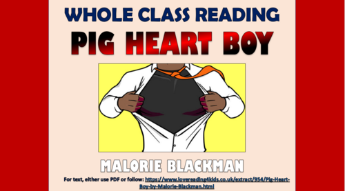 Pig Heart Boy - Whole Class Reading Comprehension Lesson!