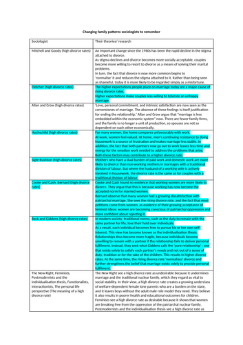 Families sociologists masterdoc A level