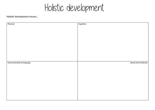 Holistic development activity