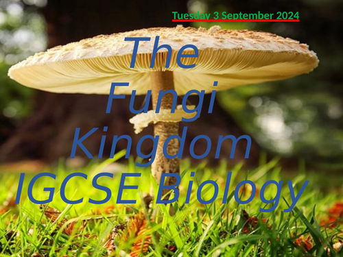 IGCSE Fungi (variety of living organisms)