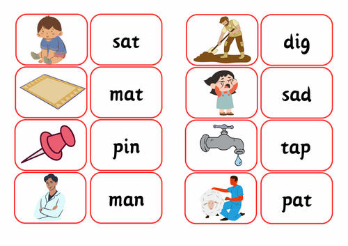 Match words to pictures  - Phonics - Phase 2