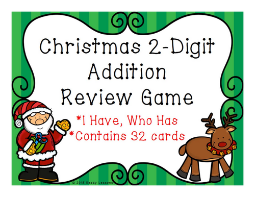 2 Digit Addition Christmas