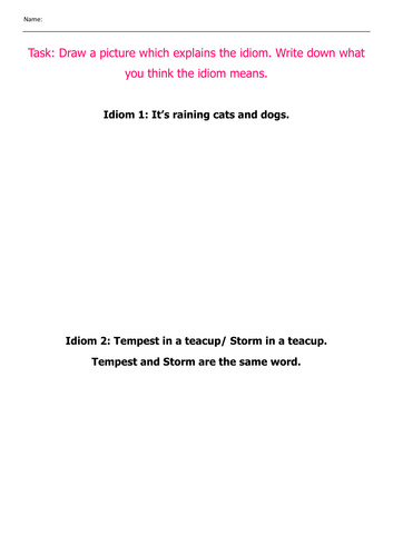 EAL: Weather Idioms