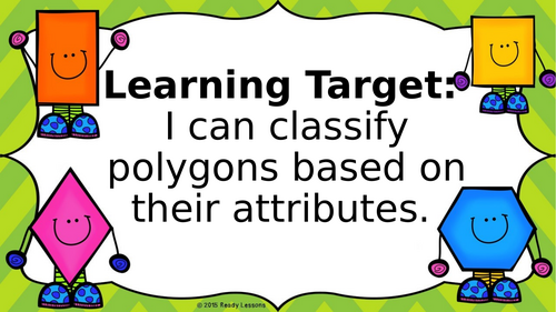 2D Shape Attributes Classifying Quadrilaterals and Polygons PowerPoint