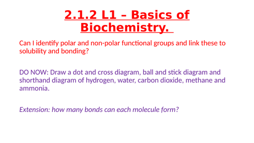 Basics of Biochemistry