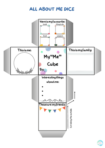 All About Me – Dice Activity (Back to School)