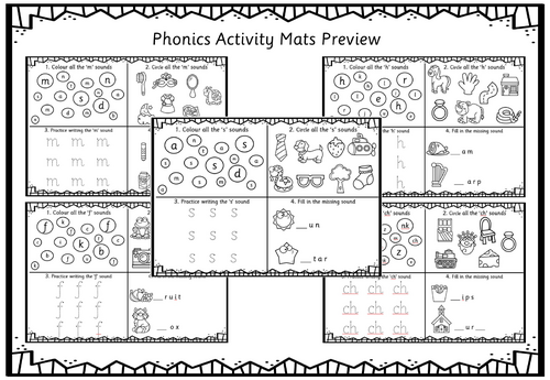 Phonics Practice Mats All Sounds (Set 1 Speed RWI)