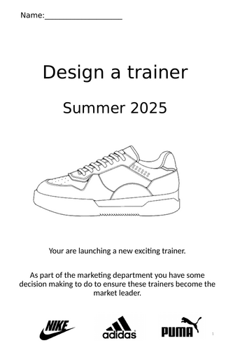 4p's Marketing Activity Pack - Design a trainer