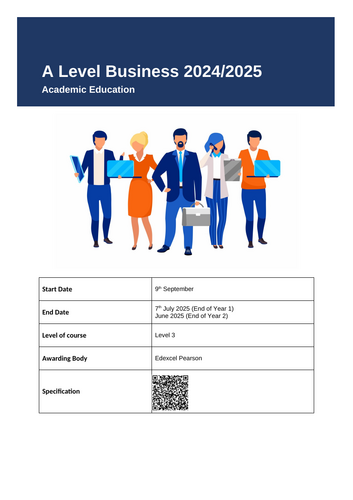 A Level Business Handbook Template