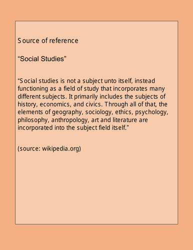 Source of reference _ Social Studies