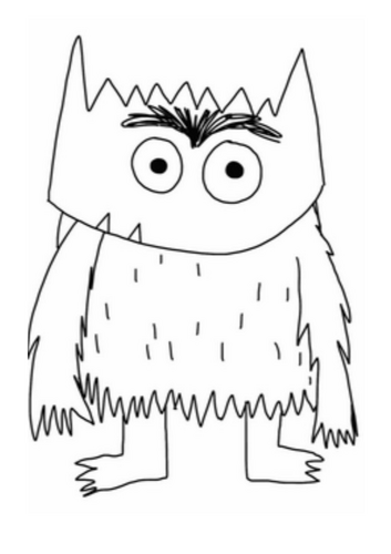 Colour Monster Colouring Page