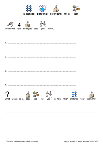 SEN Careers Linking to Strengths Unit (5 Weeks)