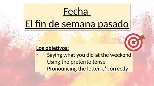 El fin de semana pasado Edexcel GCSE Spanish 2024