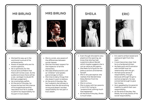 Inspector Calls flash Card's Revision