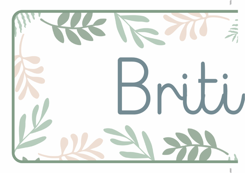 Botanical British Values display