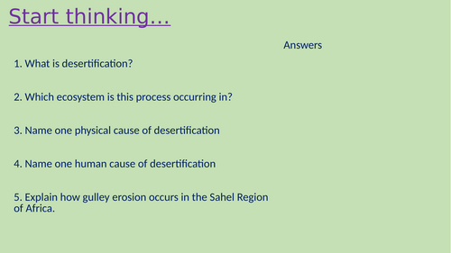 Effects of desertification