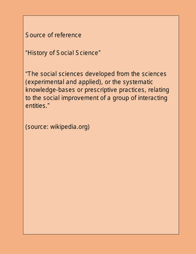 Sourceofreference historyofsocialscience