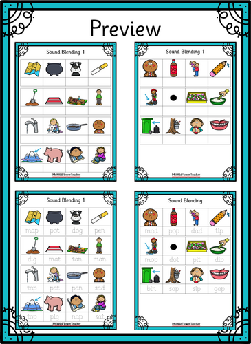 CVC Sound Blending 1 Writing Activity Booklet (Phonics EYFS/Year 1)