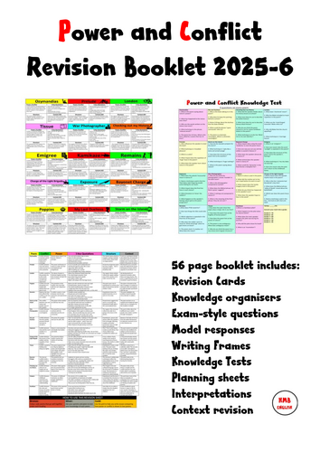 Power and Conflict Revision Booklet 2025-2026 (56 pages) | Teaching ...