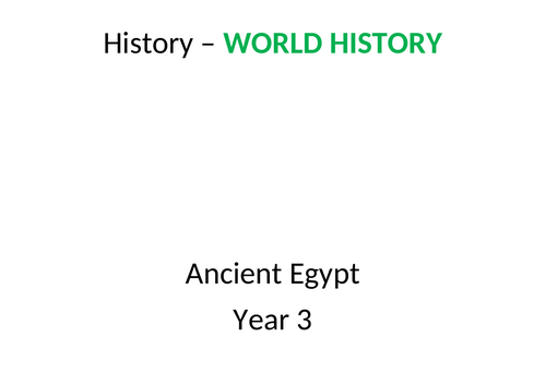 Year 3 - Ancient Egypt Unit Plan - editable