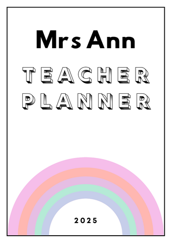 Teacher planner (Editable)