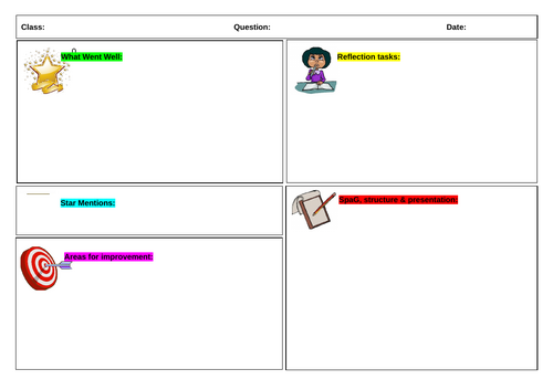 Whole class feedback template
