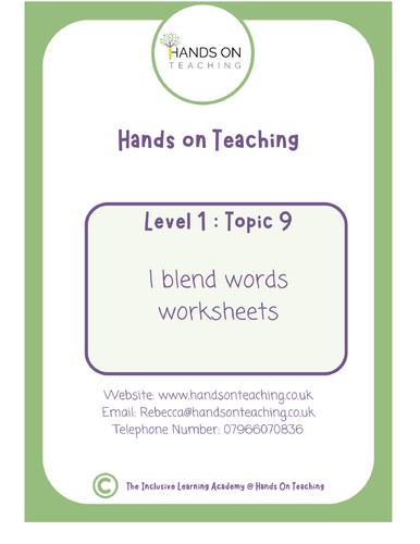 Hands on Teaching L Blends Worksheets