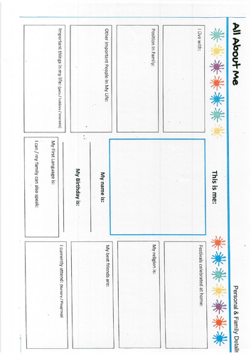 6. EYFS/Primary - All About Me Booklet. | Teaching Resources