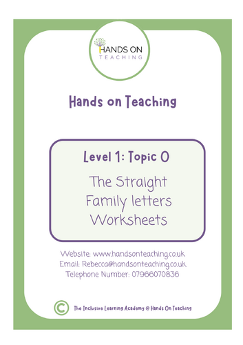 Hands on Teaching Straight Family Letters