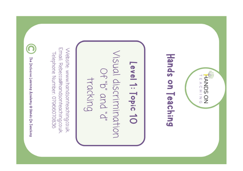 Hands on Teaching Visual Discrimination b and d