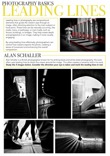 Photography Leading Lines Worksheet