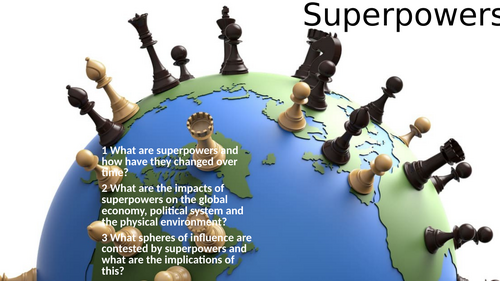 Geography A-Level Edexcel A Superpowers note taking guide