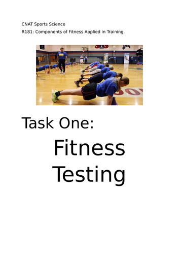 CNAT R181 Fitness Testing Booklet