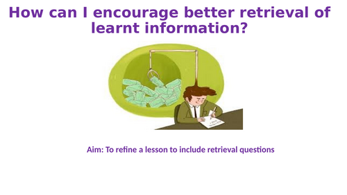 Retrieval Questions as (CPD)/Professional Development for Staff