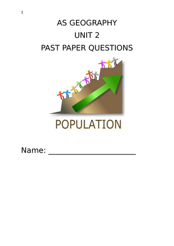 CCEA AS GEOGRAPHY POPULATION PPQS