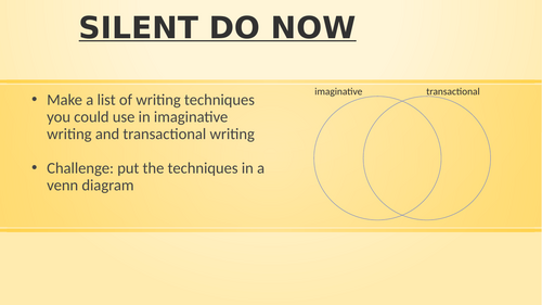 Transactional Writing GCSE Lesson