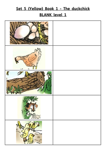 RWI Set 5 (Yellow) Book 1 - The Duckchick resources