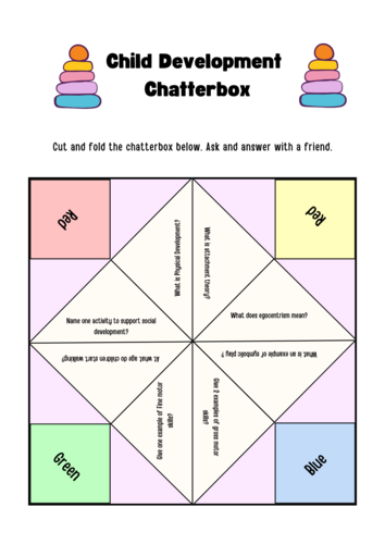 Child Development - Chatterbox Activity!