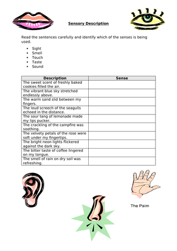 GCSE English Language Paper 1 - Section B Creative Writing (Sensory Description)