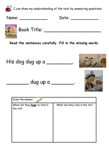 ORT Level 1+ Reading Comprehension - Dig, Dig, Dig!