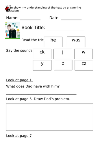 ORT Level 2 Reading Comprehension - The Zip