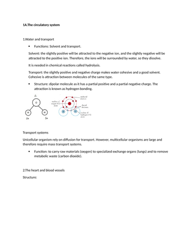 Unit 1 notes International As/A level Biology